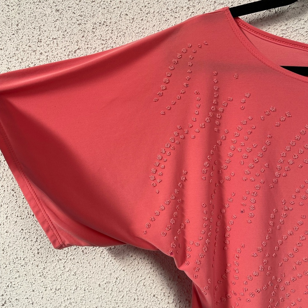 Bleeker & McDougal coral bat sleeve blouse - Picture 3 of 6
